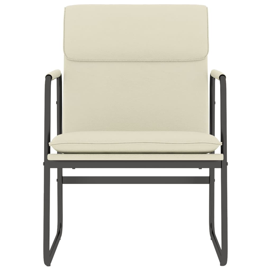 Sedia Lounge Crema 55x64x80 cm in Similpelle