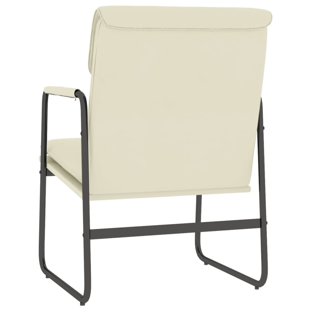 Sedia Lounge Crema 55x64x80 cm in Similpelle