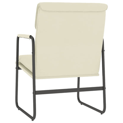 Sedia Lounge Crema 55x64x80 cm in Similpelle