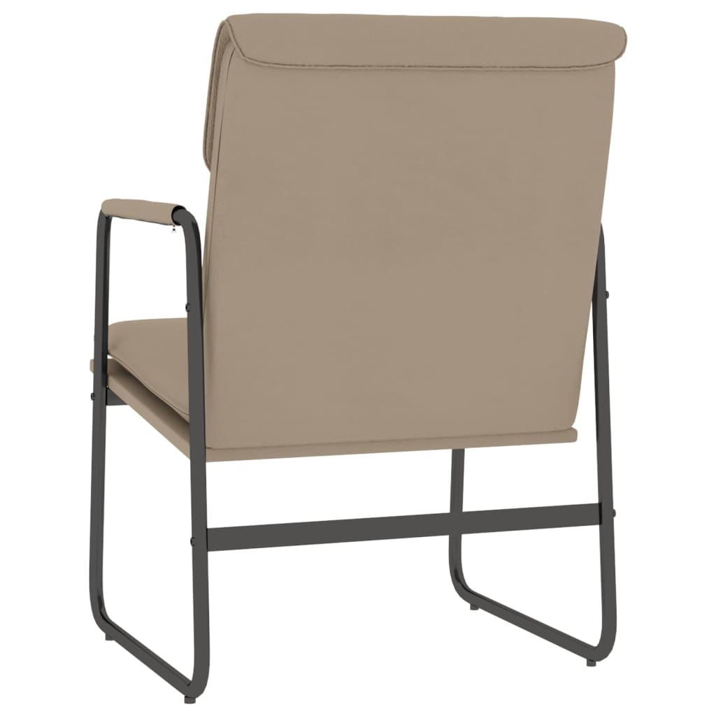 Sedia Lounge Cappuccino 55x64x80 cm in Similpelle