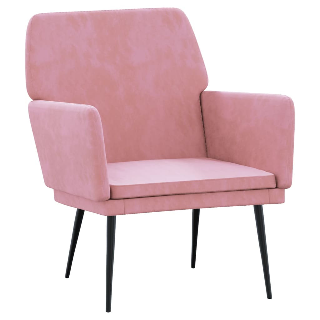 Poltrona Rosa 62x79x79 cm Velluto | homemem39