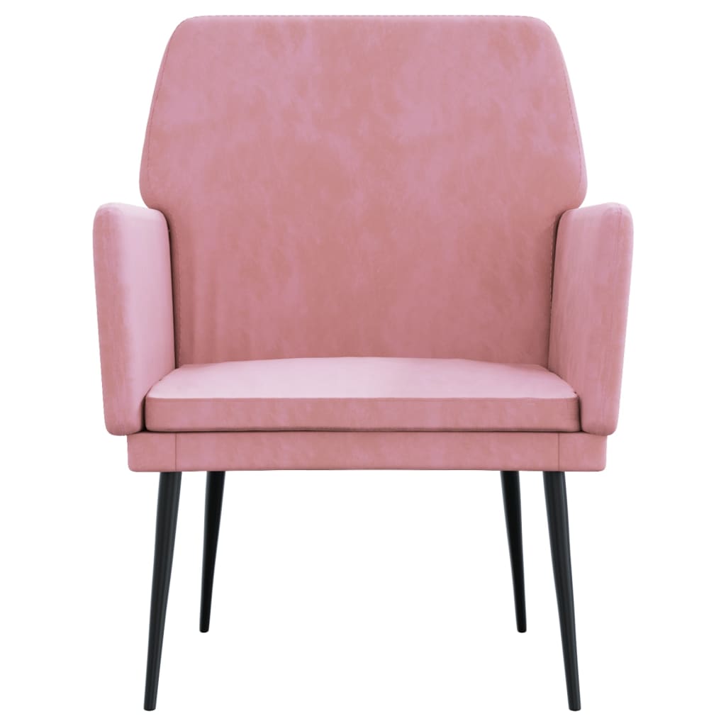 Poltrona Rosa 62x79x79 cm Velluto | homemem39