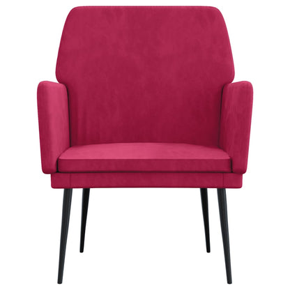Poltrona Rosso Vino Velluto