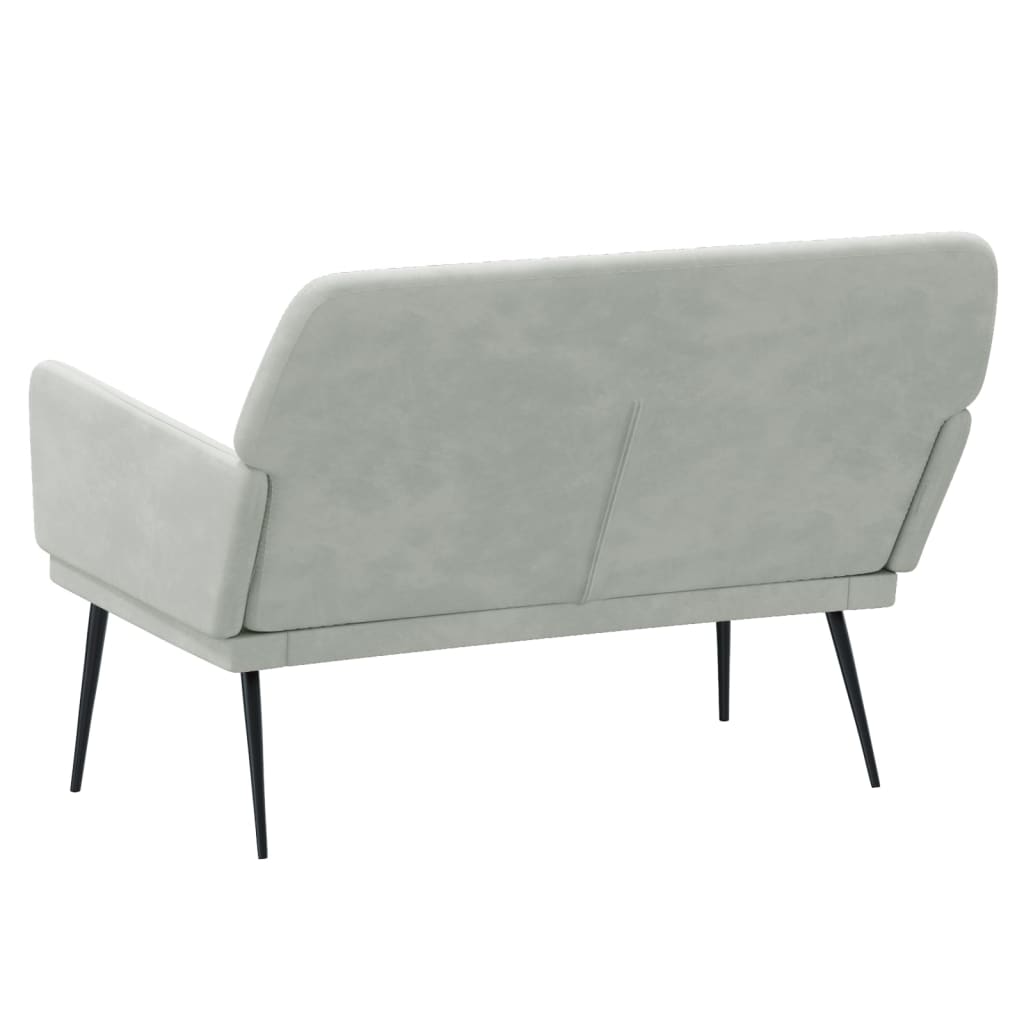 Panca Grigio Chiaro 108x79x79 cm in Velluto