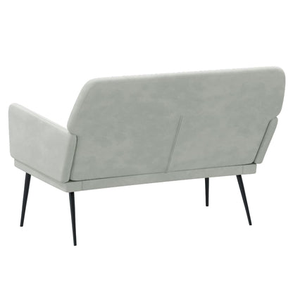 Panca Grigio Chiaro 108x79x79 cm in Velluto
