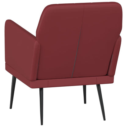 Poltrona Rosso Vino 61x78x80 cm Similpelle