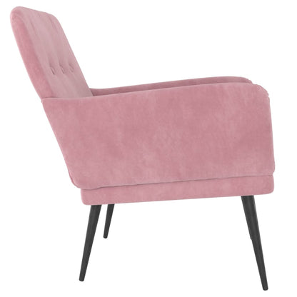 Poltrona Rosa 62x79x79 cm Velluto - homemem39