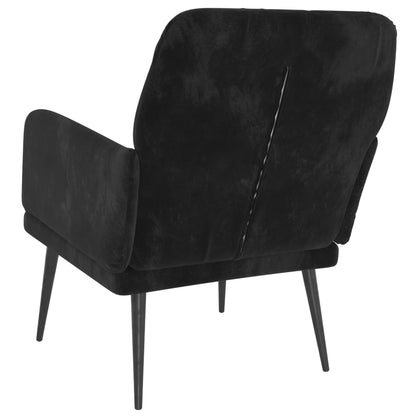 Poltrona Nera 62x79x79 cm Velluto - homemem39