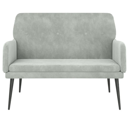 Panca Grigio Chiaro 108x79x79 cm in Velluto - homemem39