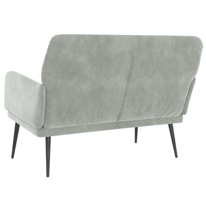 Panca Grigio Chiaro 108x79x79 cm in Velluto - homemem39