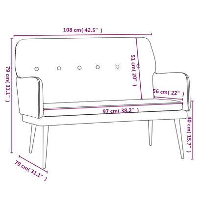 Panca Grigio Chiaro 108x79x79 cm in Velluto - homemem39