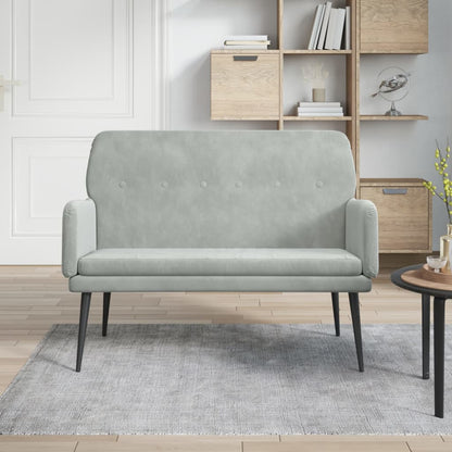 Panca Grigio Chiaro 108x79x79 cm in Velluto - homemem39