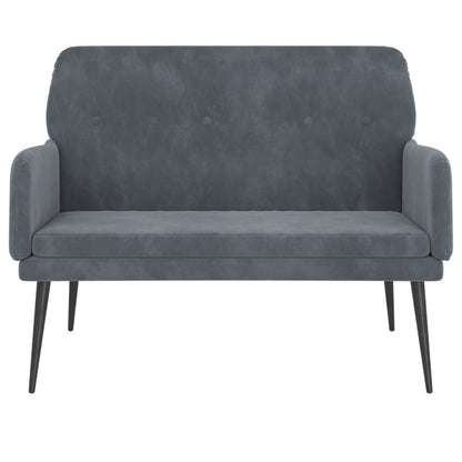 Panca Grigio Scuro 108x79x79 cm in Velluto - homemem39