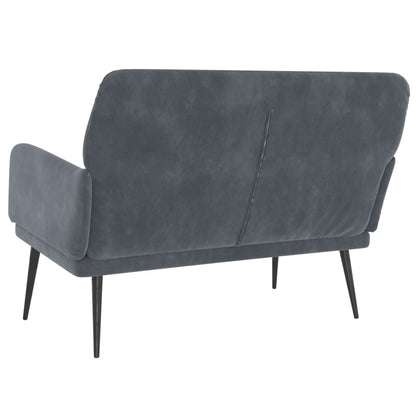 Panca Grigio Scuro 108x79x79 cm in Velluto - homemem39