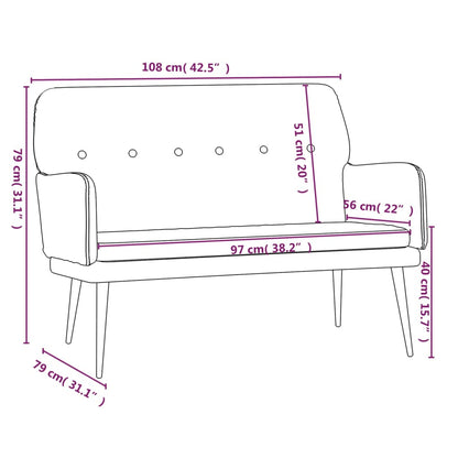 Panca Grigio Scuro 108x79x79 cm in Velluto - homemem39