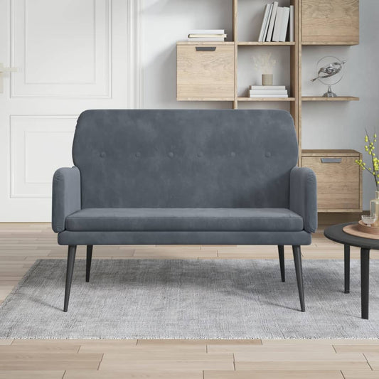 Panca Grigio Scuro 108x79x79 cm in Velluto - homemem39