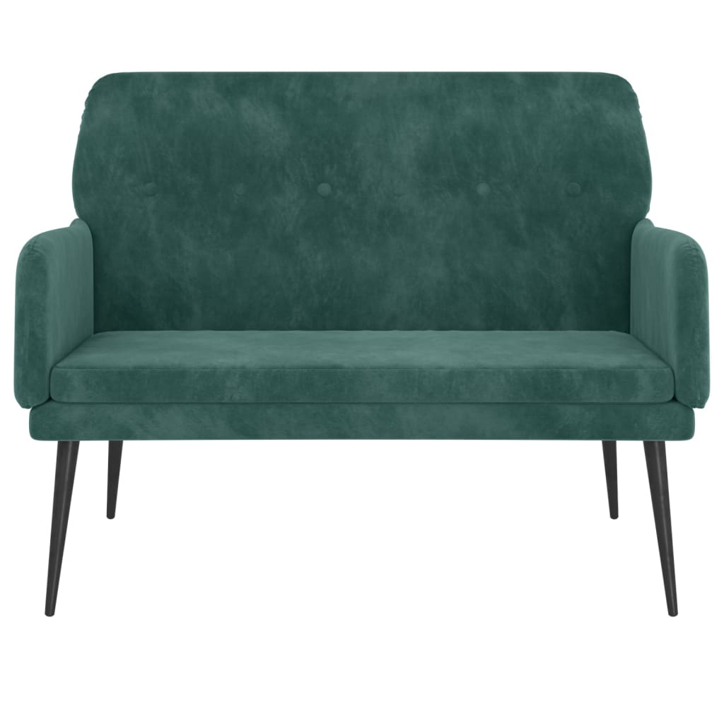 Panca Verde Scuro 108x79x79 cm in Velluto - homemem39