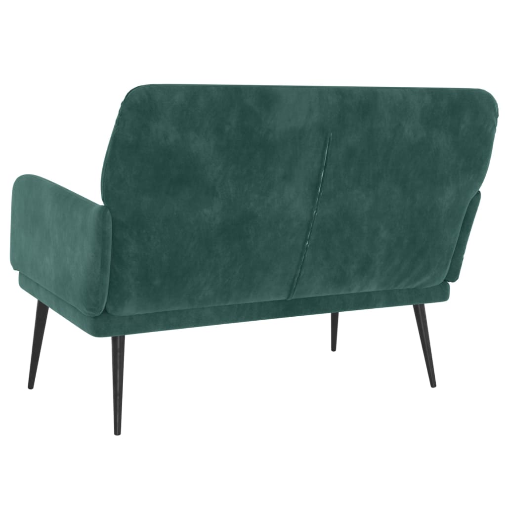 Panca Verde Scuro 108x79x79 cm in Velluto - homemem39