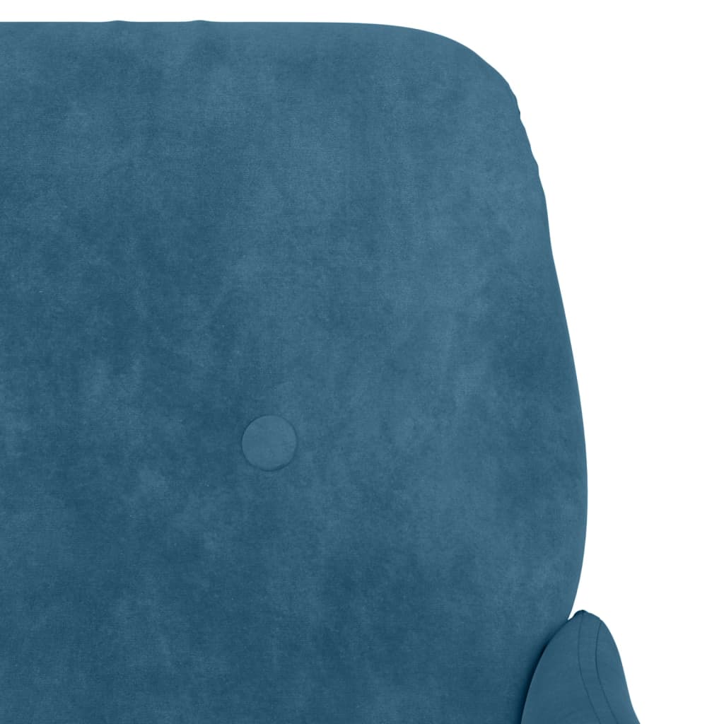 Panca Blu 108x79x79 cm in Velluto - homemem39