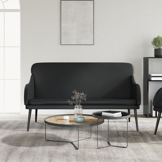 Panca Nera 110x76x80 cm in Similpelle - homemem39