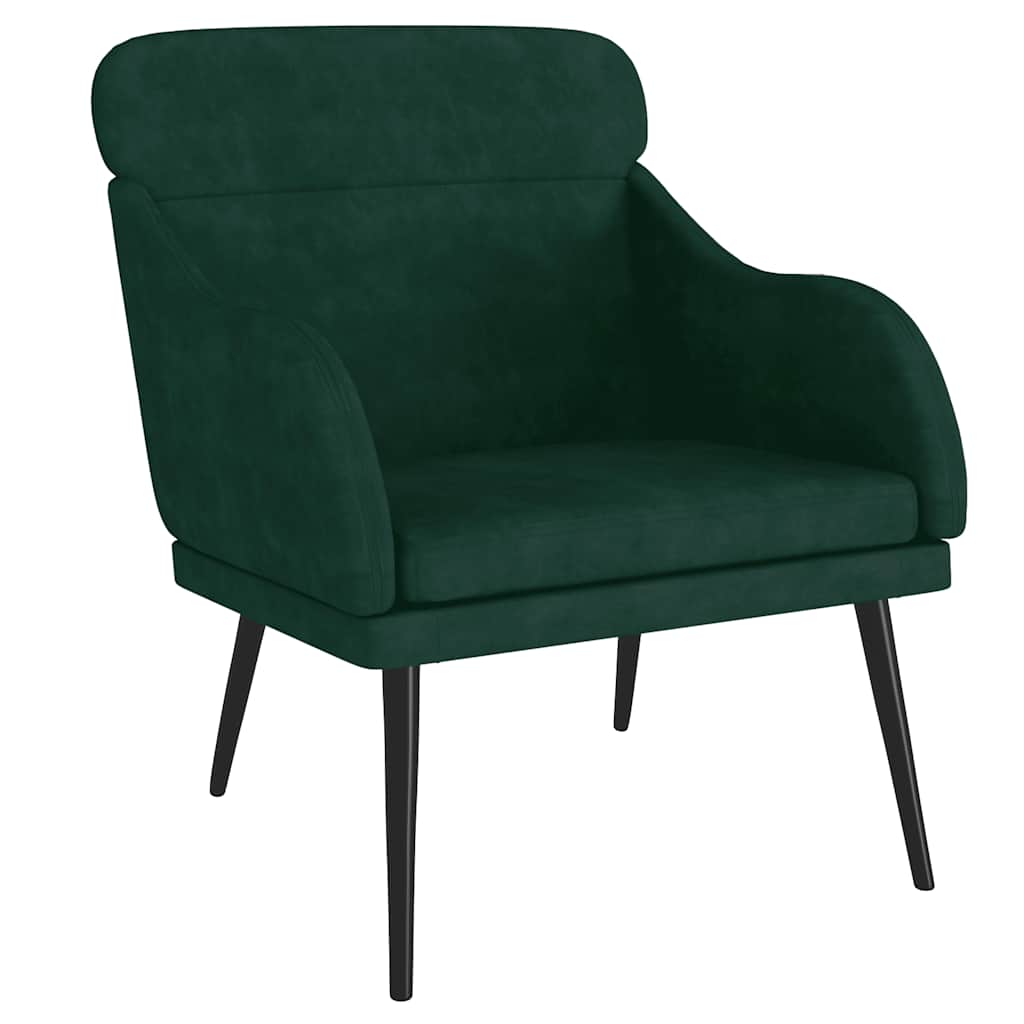 Poltrona Verde Scuro 63x76x80 cm Velluto | homemem39