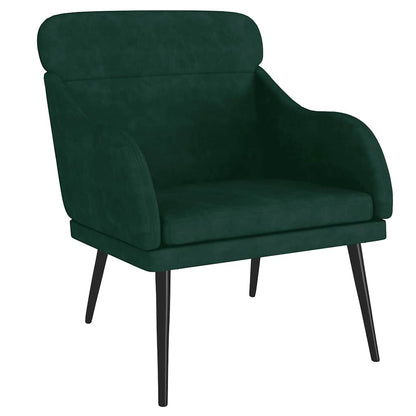 Poltrona Verde Scuro 63x76x80 cm Velluto | homemem39