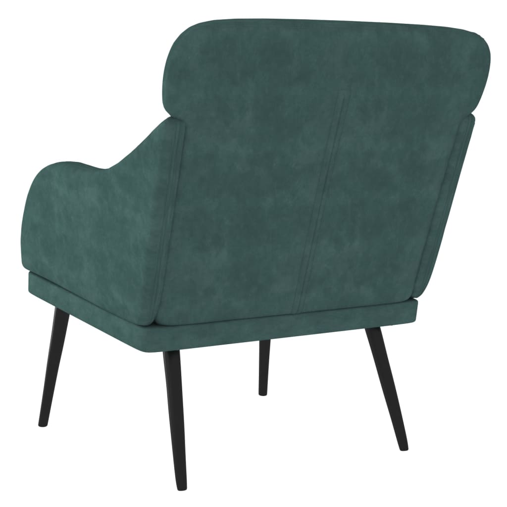 Poltrona Verde Scuro 63x76x80 cm Velluto - homemem39