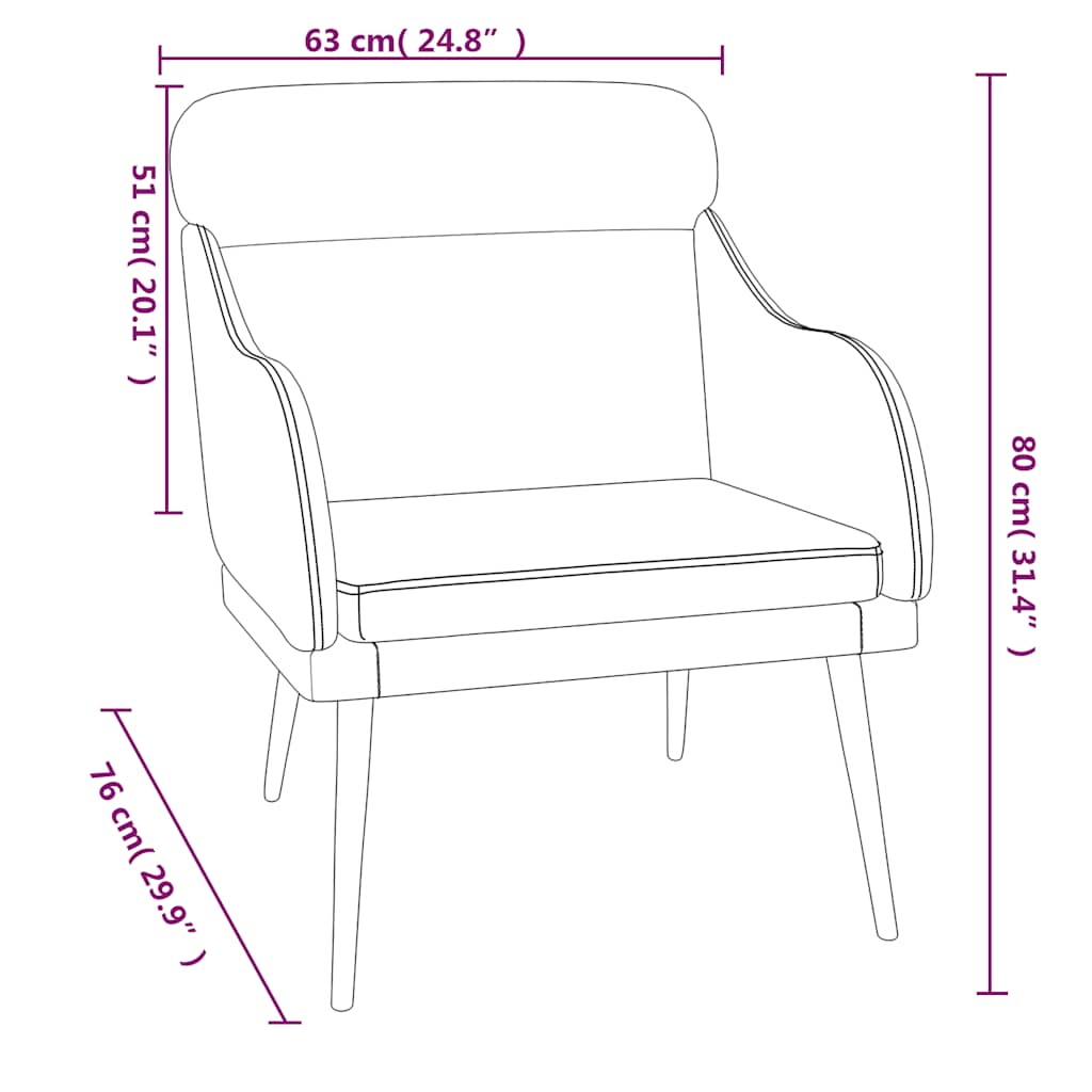 Poltrona Verde Scuro 63x76x80 cm Velluto | homemem39