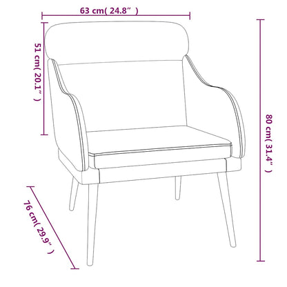 Poltrona Verde Scuro 63x76x80 cm Velluto | homemem39