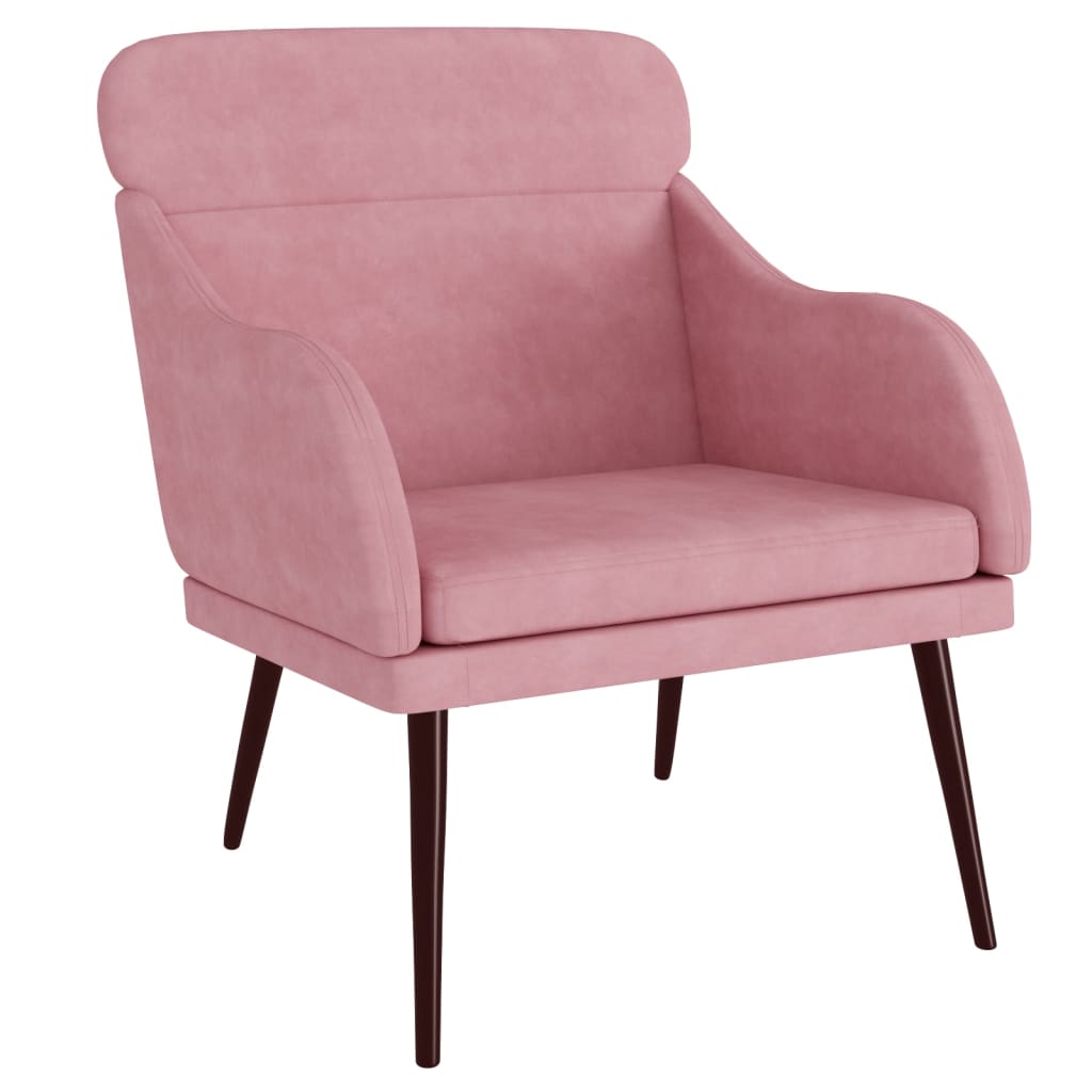 Poltrona Rosa 63x76x80 cm Velluto | homemem39