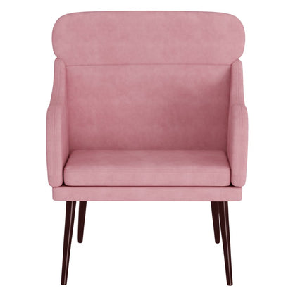 Poltrona Rosa 63x76x80 cm Velluto | homemem39