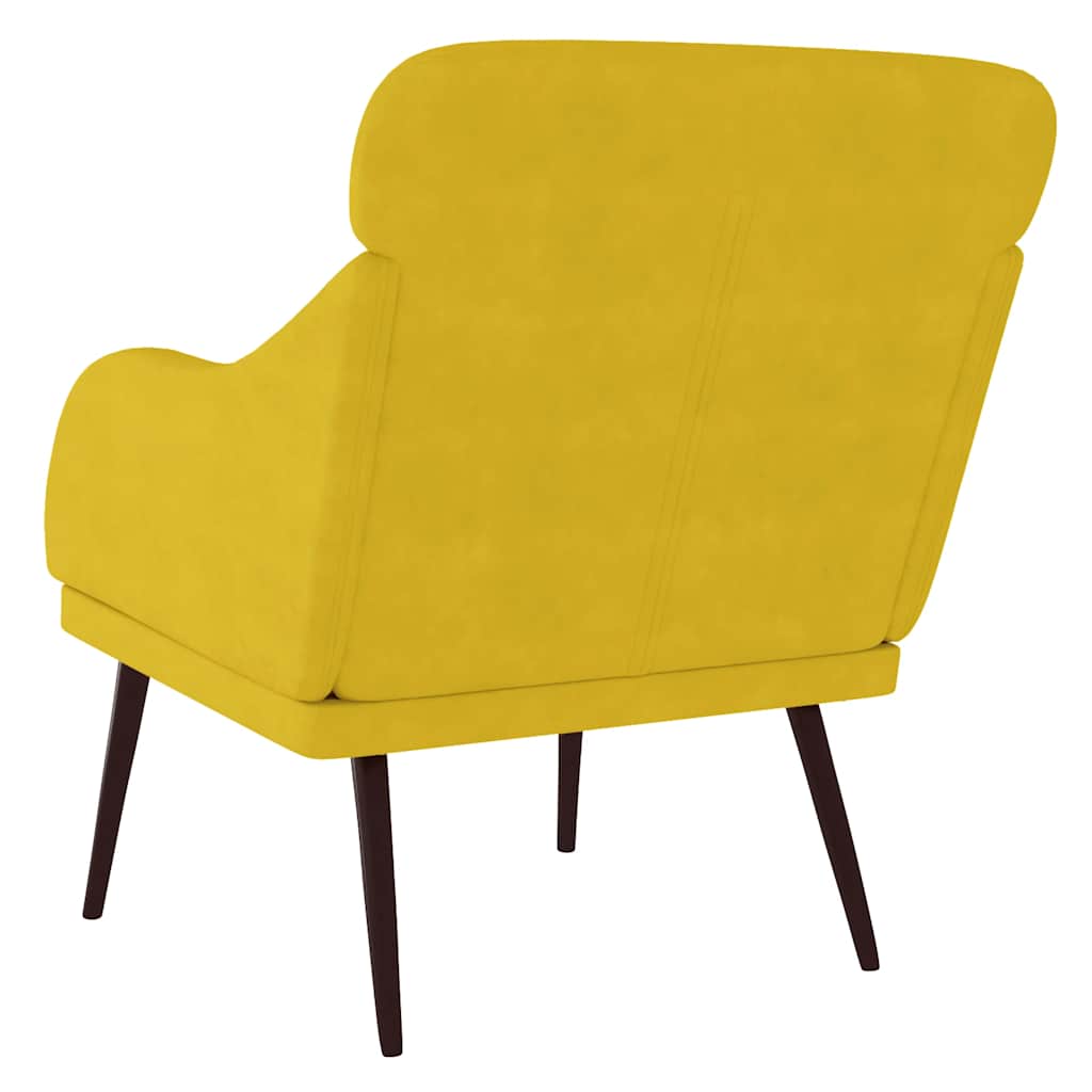 Poltrona Gialla 63x76x80 cm Velluto | homemem39