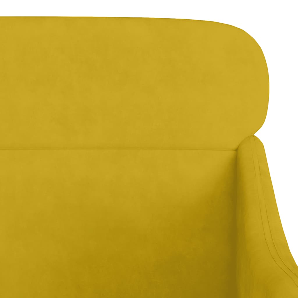 Poltrona Gialla 63x76x80 cm Velluto | homemem39