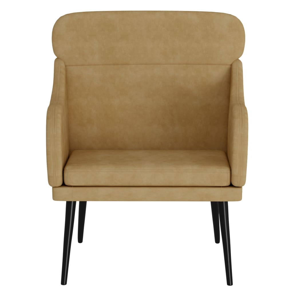 Poltrona Marrone 63x76x80 cm Velluto | homemem39