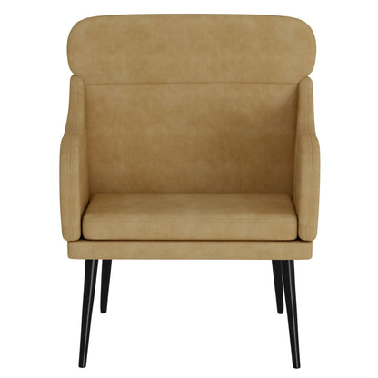 Poltrona Marrone 63x76x80 cm Velluto | homemem39
