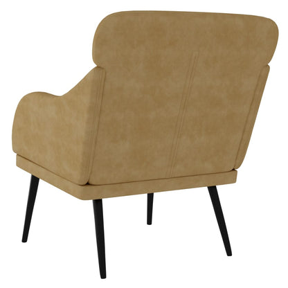 Poltrona Marrone 63x76x80 cm Velluto | homemem39