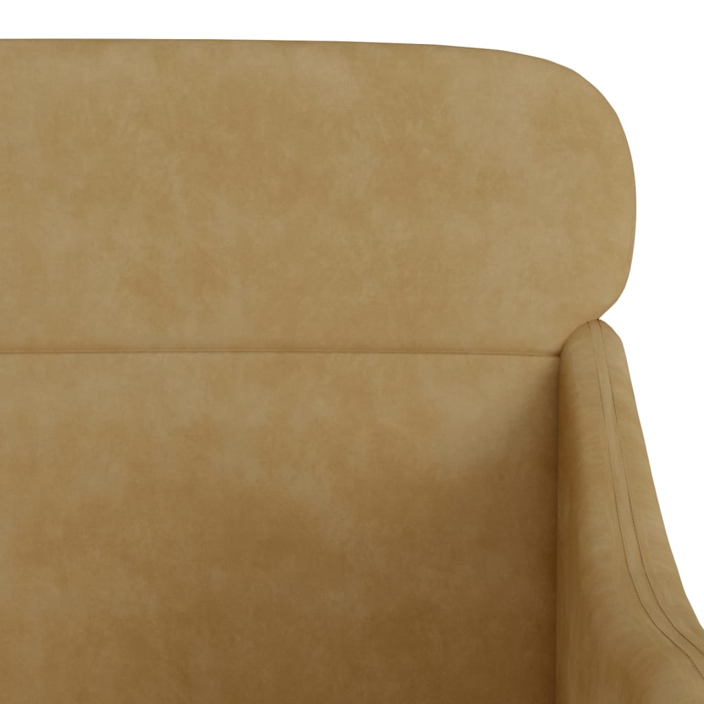 Poltrona Marrone 63x76x80 cm Velluto | homemem39