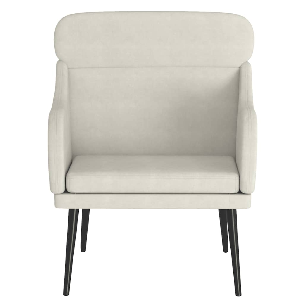 Poltrona Crema 63x76x80 cm Velluto | homemem39