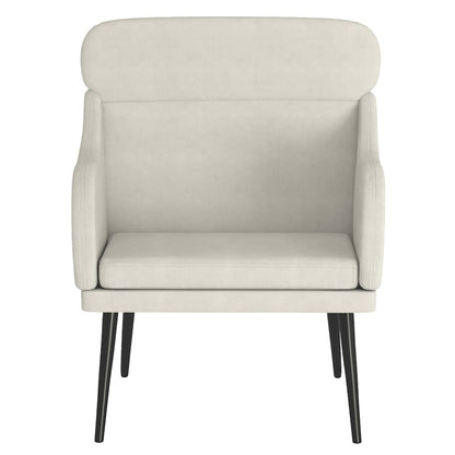 Poltrona Crema 63x76x80 cm Velluto | homemem39
