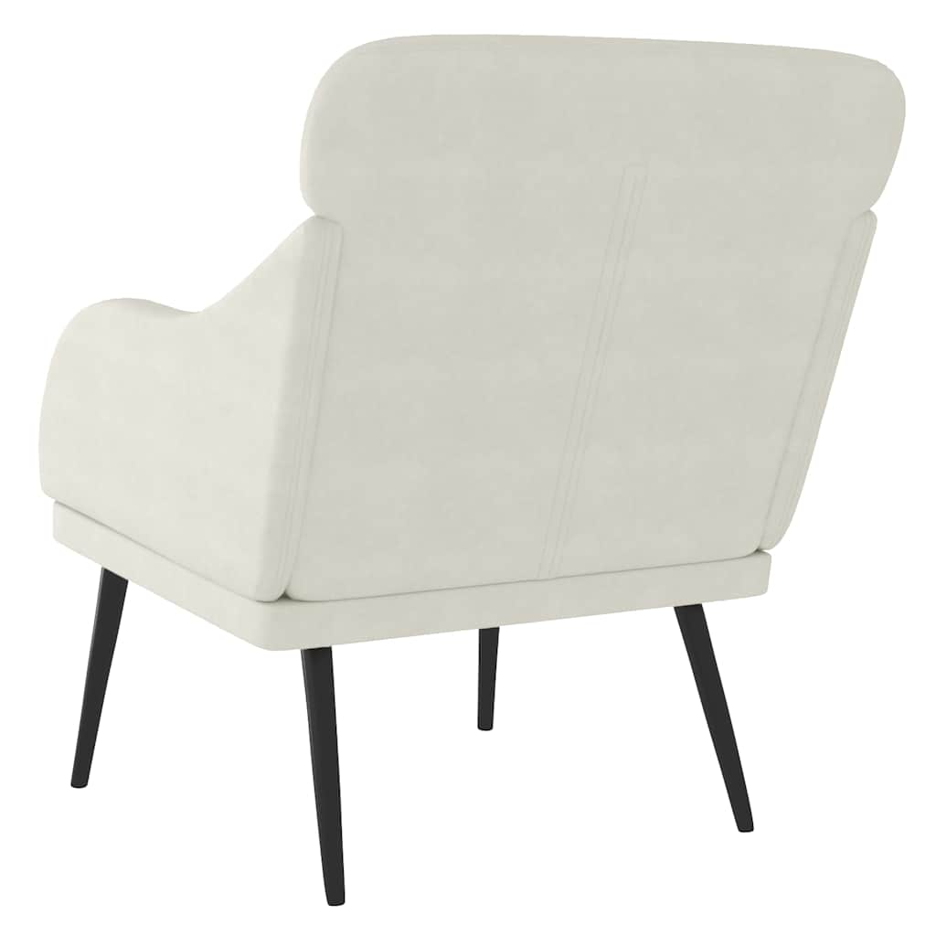 Poltrona Crema 63x76x80 cm Velluto | homemem39
