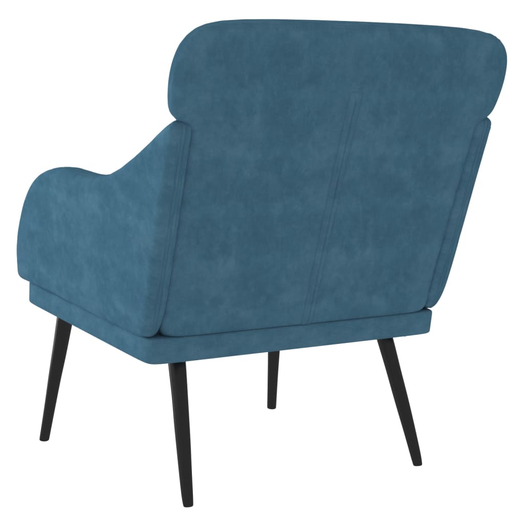 Poltrona Blu 63x76x80 cm Velluto | homemem39