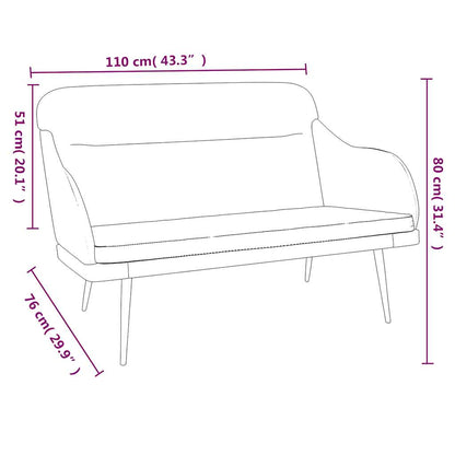 Panca Verde Scuro 110x76x80 cm in Velluto