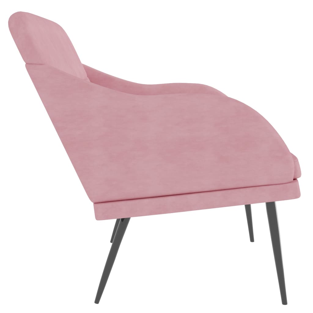 Panca Rosa 110x76x80 cm in Velluto