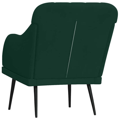 Poltrona Verde Scuro 63x76x80 cm Velluto