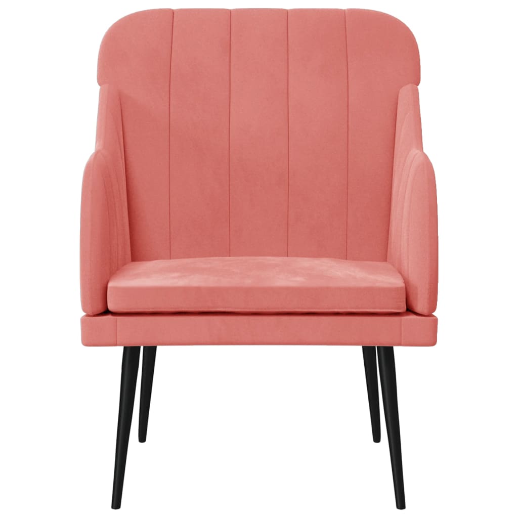 Poltrona Rosa 63x76x80 cm Velluto | homemem39