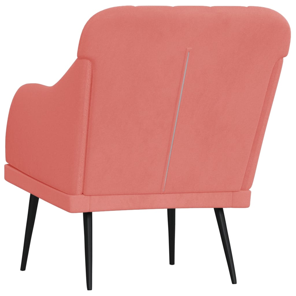 Poltrona Rosa 63x76x80 cm Velluto | homemem39