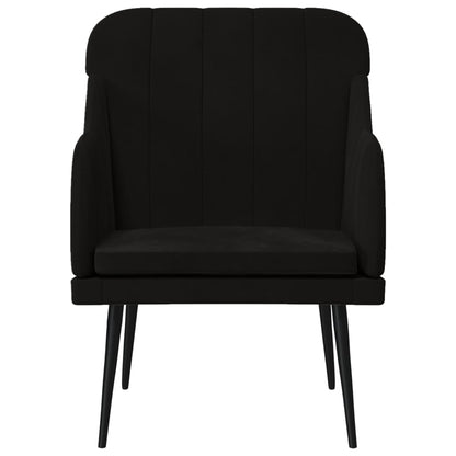 Poltrona Nera 63x76x80 cm Velluto | homemem39