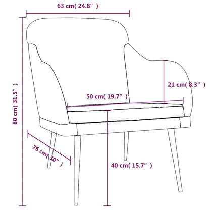 Poltrona Nera 63x76x80 cm Velluto | homemem39