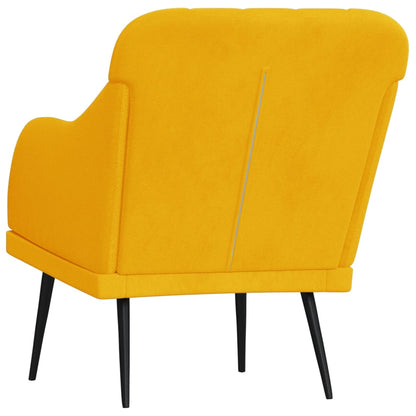 Poltrona Gialla 63x76x80 cm Velluto | homemem39