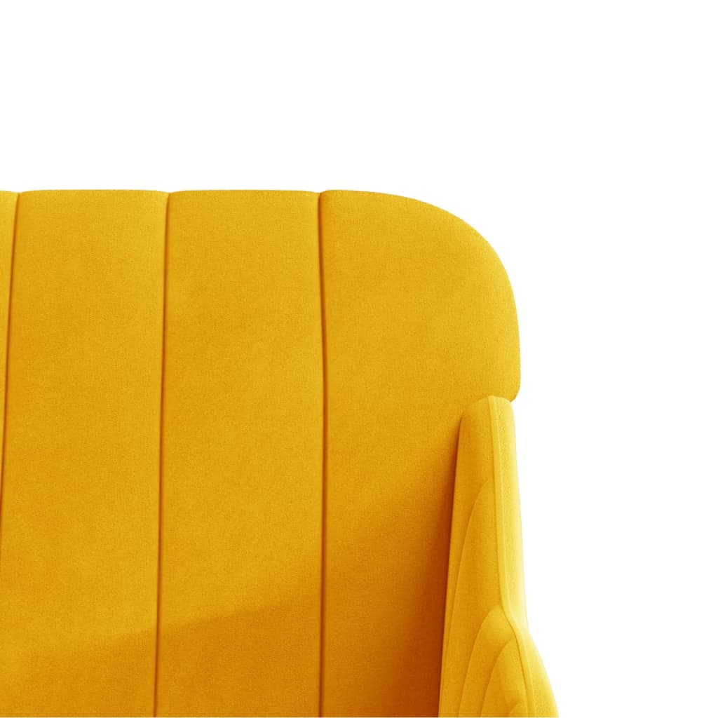 Poltrona Gialla 63x76x80 cm Velluto | homemem39